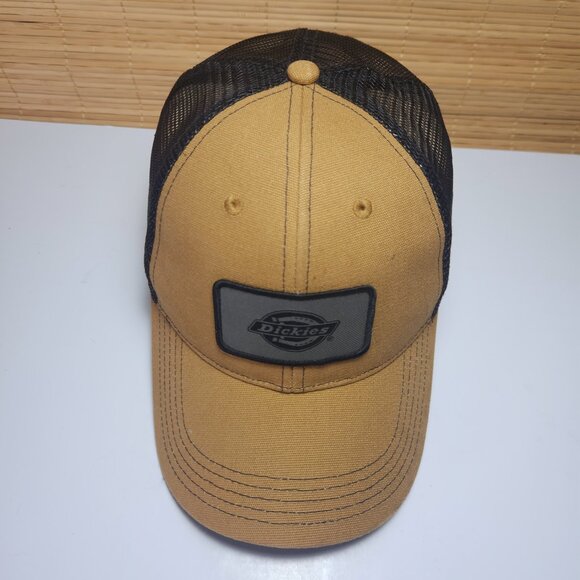 Dickies Men's Hat Cap Two-tone Brown and Black Snapback Mesh Back Truckes Hat - Picture 4 of 9